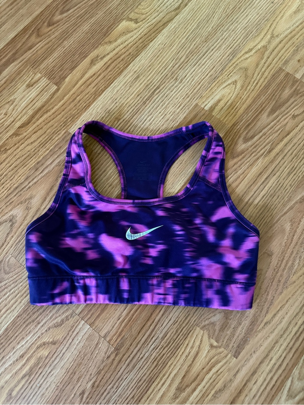 Nike Purple & Pink Camo Racerback Sports Bra